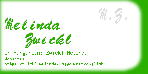 melinda zwickl business card